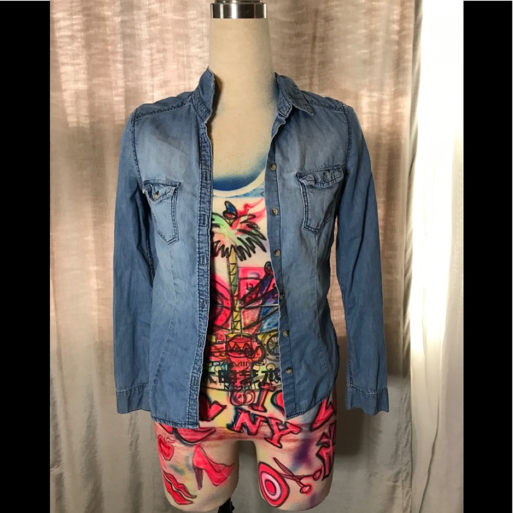 Button Up Jean Shirt